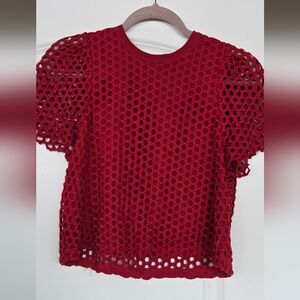 Sea NY Eyelet Red Top